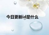 今日更新id是什么