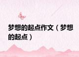 梦想的起点作文（梦想的起点）