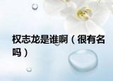 权志龙是谁啊（很有名吗）