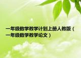 一年级数学教学计划上册人教版（一年级数学教学论文）