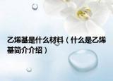 乙烯基是什么材料（什么是乙烯基简介介绍）