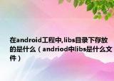 在android工程中,libs目录下存放的是什么（andriod中libs是什么文件）