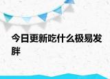 今日更新吃什么极易发胖