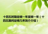 十四五时期是哪一年至哪一年（十四五期间是哪几年简介介绍）
