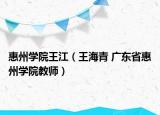 惠州学院王江（王海青 广东省惠州学院教师）
