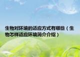 生物对环境的适应方式有哪些（生物怎样适应环境简介介绍）