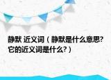 静默 近义词（静默是什么意思?它的近义词是什么?）