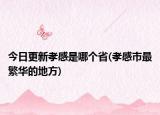 今日更新孝感是哪个省(孝感市最繁华的地方)