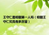 王守仁是明朝第一人吗（明朝王守仁究竟有多厉害）