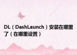 DL（DashLaunch）安装在哪里了（在哪里设置）