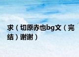 求（切原赤也bg文（完结）谢谢）