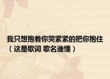 我只想抱着你哭紧紧的把你抱住（这是歌词 歌名谁懂）