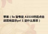 苹果（5s 型号是 A1533然后点击运营商显示prl 1 是什么意思）