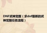 DNF武神觉醒（求dnf最新的武神觉醒任务流程）