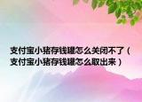 支付宝小猪存钱罐怎么关闭不了（支付宝小猪存钱罐怎么取出来）