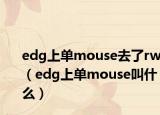 edg上单mouse去了rw（edg上单mouse叫什么）
