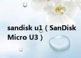 sandisk u1（SanDiskMicro U3）