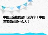 中国三宝指的是什么汽车（中国三宝指的是什么人）