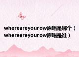 whereareyounow原唱是哪个（whereareyounow原唱是谁）