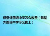 鹤壁外国语中学怎么收费（鹤壁外国语中学怎么能上）