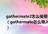 gathermate2怎么使用（gathermate怎么导入）