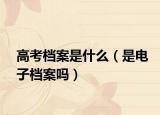 高考档案是什么（是电子档案吗）
