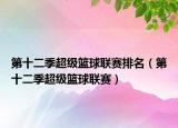 第十二季超级篮球联赛排名（第十二季超级篮球联赛）
