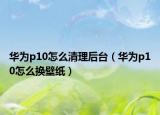 华为p10怎么清理后台（华为p10怎么换壁纸）