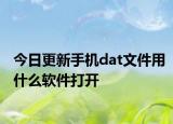 今日更新手机dat文件用什么软件打开