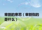 宰割的意思（宰割指的是什么）
