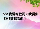 She我爱你歌词（我爱你 SHE演唱歌曲）