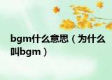 bgm什么意思（为什么叫bgm）