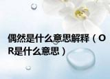 偶然是什么意思解释（OR是什么意思）