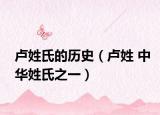 卢姓氏的历史（卢姓 中华姓氏之一）