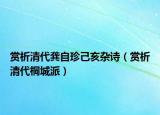 赏析清代龚自珍己亥杂诗（赏析清代桐城派）