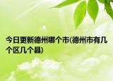 今日更新德州哪个市(德州市有几个区几个县)
