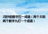 2到9的数字打一成语（两个太阳两个数字九打一个成语）