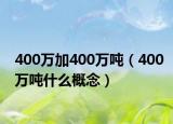 400万加400万吨（400万吨什么概念）