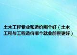 土木工程专业和造价哪个好（土木工程与工程造价哪个就业前景更好）