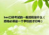 bec口语考试的一般流程是什么（搭档必须是一个学校的才行吗）