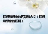 联想和想象的区别和含义（联想和想象的区别）