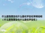 什么是物理变化什么是化学变化举例说明（什么是物理变化什么是化学变化）