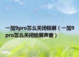 一加9pro怎么关闭锁屏（一加9pro怎么关闭锁屏声音）