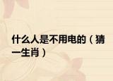 什么人是不用电的（猜一生肖）