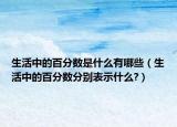 生活中的百分数是什么有哪些（生活中的百分数分别表示什么?）