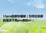 13pro锁屏快捷键（怎样在锁屏的情况下用pro唤起sir）