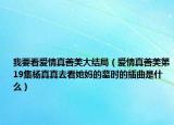 我要看爱情真善美大结局（爱情真善美第19集杨真真去看她妈的墓时的插曲是什么）