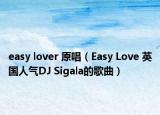 easy lover 原唱（Easy Love 英国人气DJ Sigala的歌曲）