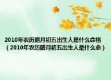 2010年农历腊月初五出生人是什么命格（2010年农历腊月初五出生人是什么命）