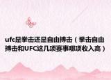 ufc是拳击还是自由搏击（拳击自由搏击和UFC这几项赛事哪项收入高）